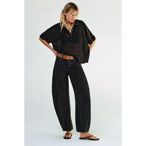New Free People We The Free Good Luck Mid-Rise Barrel Jeans sz 29